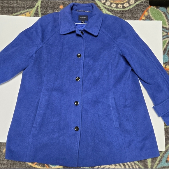 Lands' End 22W Luxe Wool Swing Coat Purple New - Picture 12 of 12